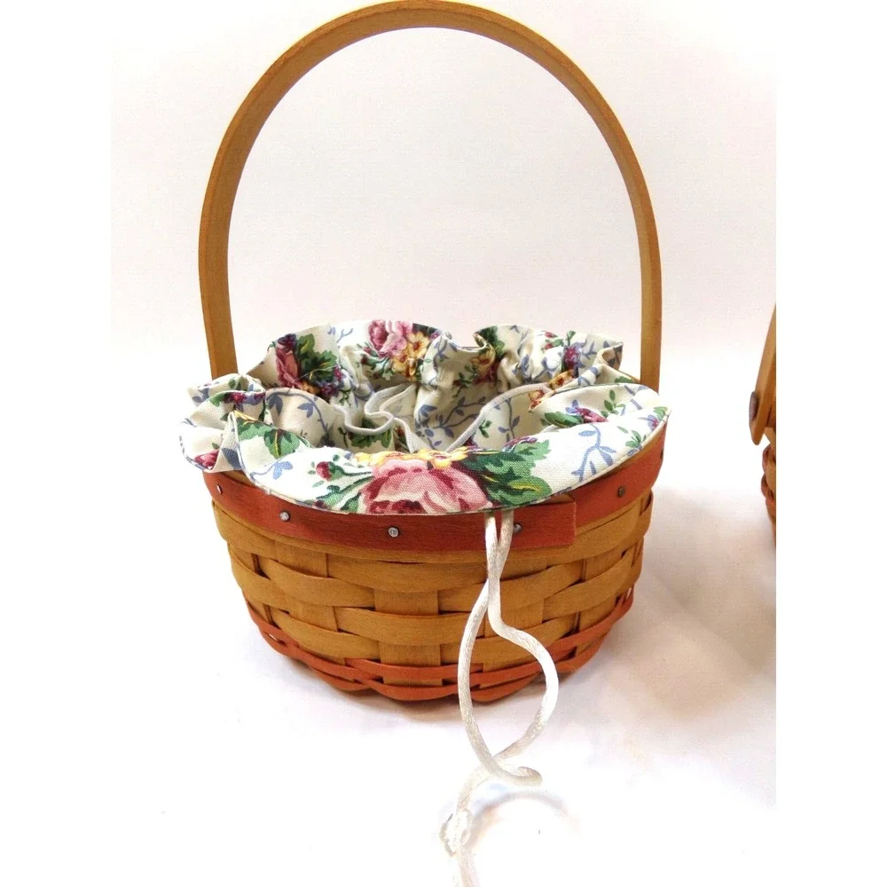 Longaberger 1998 & 1999 Mother's Day Baskets Rings & Things - Tea for Two
